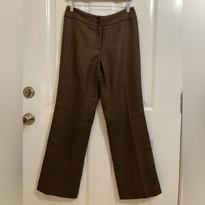 Harold’S- brown plaid trousers ( vintage) 
100%wool- lining